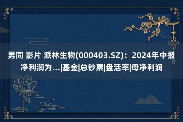 男同 影片 派林生物(000403.SZ)：2024年中报净利润为...|基金|总钞票|盘活率|母净利润